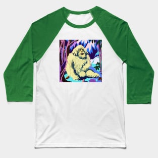 Yeti Against the Himalayas in the style of Paul Gauguin Baseball T-Shirt